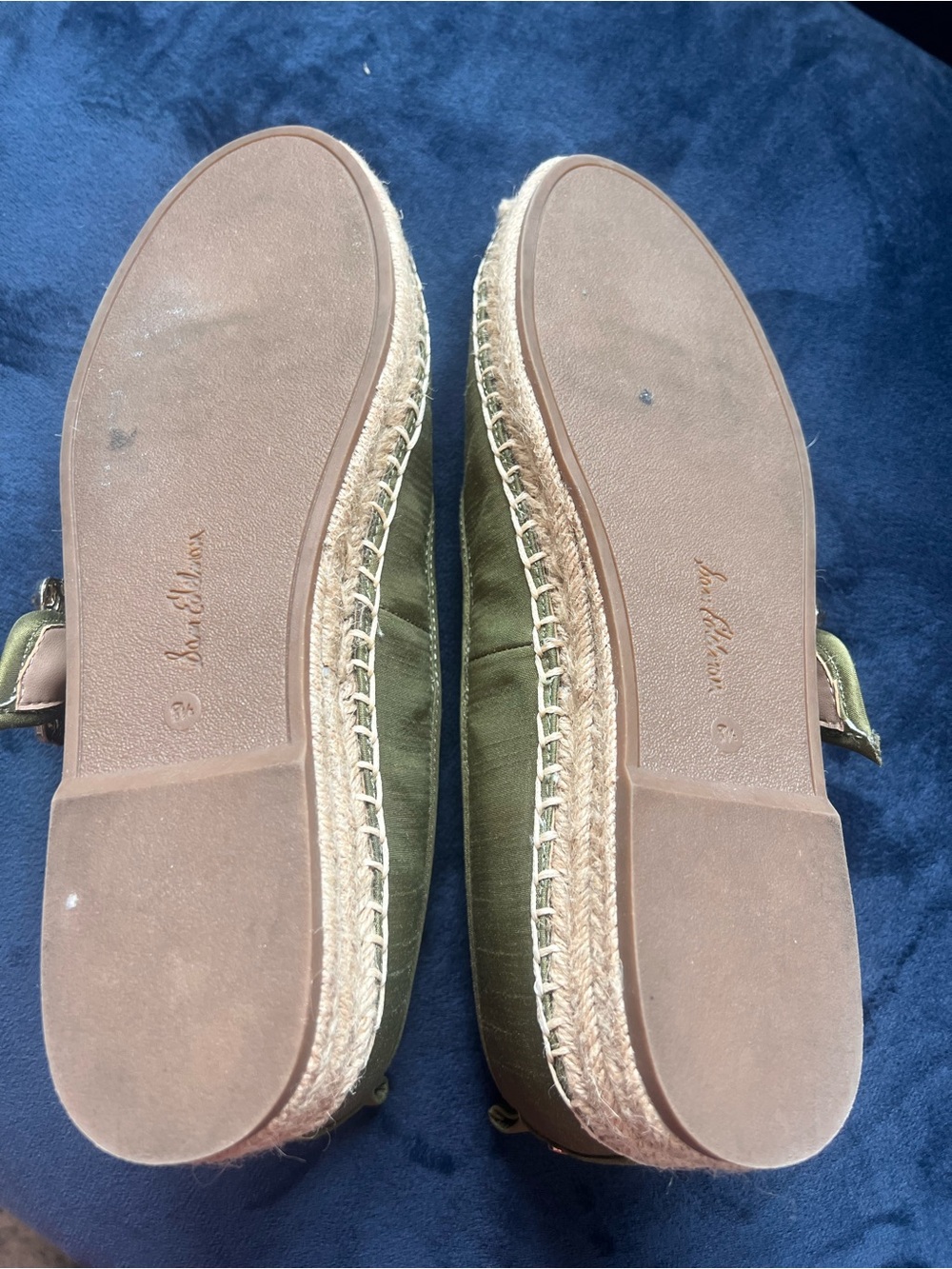 Sam Edelman Olive Green Mary Jane Espadrilles with Jeweled Buckle - Picture 5 of 6